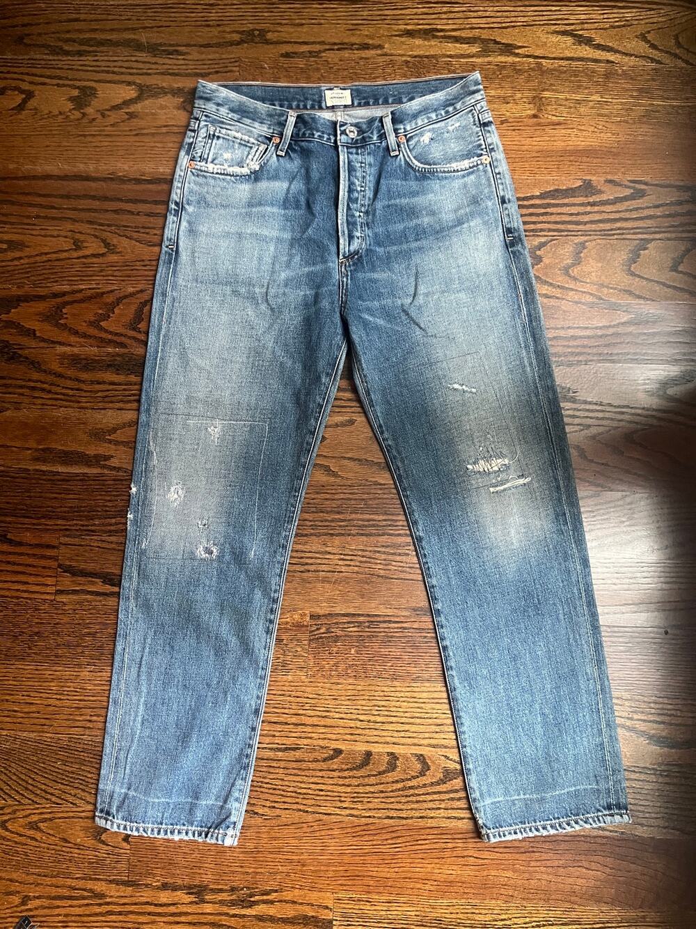 Citizens of Humanity McKenzie Curved Straight Jeans Slow Motion Wash 27 NWOT